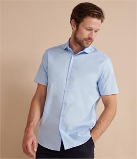 CLEARANCE - Henbury Short Sleeve Stretch Poplin Shirt